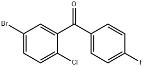 (5-bromo-2-chlorophenyl)(4-fluorophenyl)methanone Struktur