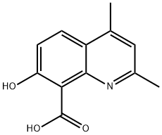 8-Quinolinecarboxylicacid,7-hydroxy-2,4-dimethyl-(7CI) Structure