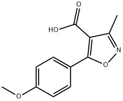 4-Isoxazolecarboxylicacid,5-(p-methoxyphenyl)-3-methyl-(7CI) Structure