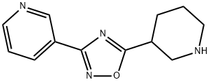 3-(5-ピペリジン-3-イル-1,2,4-オキサジアゾール-3-イル)ピリジン 化学構造式