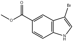 3-溴吲哚-5-甲酸甲酯, 916179-88-9, 结构式