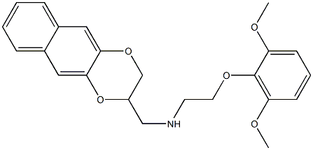 2-((2-ethyl(2,6-dimethoxyphenoxy)amino)methyl)1,4-dioxane-(2,3-b)naphthalene Structure