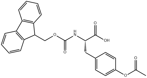(9H-Fluoren-9-yl)MethOxy]Carbonyl Tyr(Ac)-OH 结构式