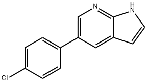 1H-Pyrrolo[2,3-b]pyridine, 5-(4-chlorophenyl)- Struktur