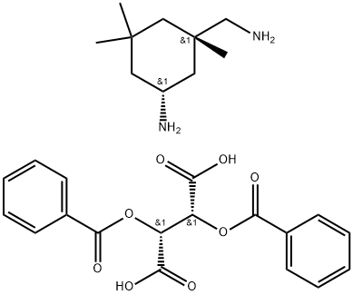 (1R,3S)-3-AMinoMethyl-3,5,5-triMethylcyclohexylaMine O,O′-dibenzoyl-L-tartrate salt Structure