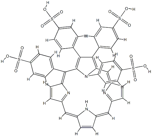 间-四(对磺酸基苯基)卟啉, 92000-20-9, 结构式