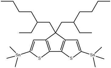2,6-Bis(triMethyltin)-4,4-bis(2-ethylhexyl)-4H-cyclopenta[2,1-b:3,4-b']dithiophene Structure