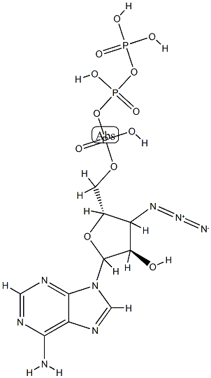9-(3'-azido-3'-deoxy-beta-D-xylofuranosyl)adenine 5'-triphosphate Structure