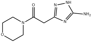 3-[2-(4-モルホリニル)-2-オキソエチル]-1H-1,2,4-トリアゾール-5-アミン 化学構造式