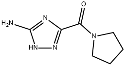 3-(1-ピロリジニルカルボニル)-1H-1,2,4-トリアゾール-5-アミン 化学構造式