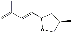 (2S)-Tetrahydro-4β-methyl-2α-[(E)-3-methyl-1,3-butadienyl]furan 结构式