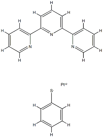 phenylthiolato-(2,2',2''-terpyridine)platinum II 结构式