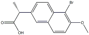 (R)-2-(5-溴-6-甲氧基萘-2-基)丙酸 结构式