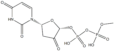 2'-deoxy-3'-ketouridine 5'-diphosphate Structure