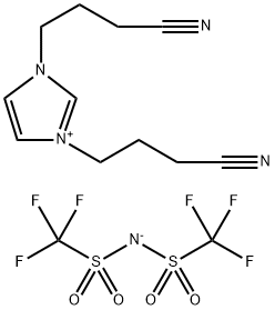 1,3-Bis(3-cyanopropyl)imidazolium  bis(trifluoromethylsulfonyl)imide Struktur
