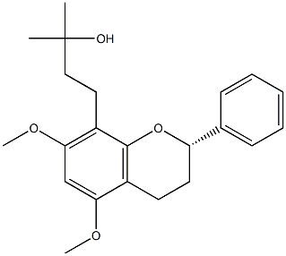 (2S)-8-(3-Hydroxy-3-methylbutyl)-5,7-dimethoxy-2α-phenylchroman Structure