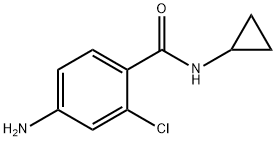 4-アミノ-2-クロロ-N-シクロプロピルベンズアミド 化学構造式