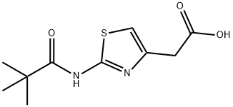 {2-[(2,2-dimethylpropanoyl)amino]-1,3-thiazol-4-yl}acetic acid Structure
