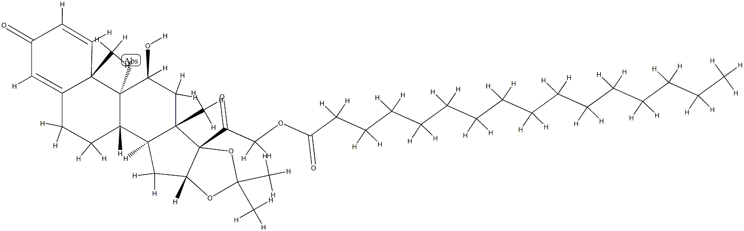 triamcinolone acetonide 21-palmitate,92626-27-2,结构式