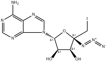 4'-C-叠氮基-5'-脱氧-5'-碘腺苷 结构式