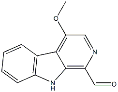 4-メトキシ-β-カルボリン-1-カルボアルデヒド 化学構造式