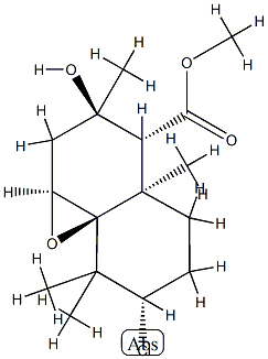 (1aS,8aS)-7α-クロロオクタヒドロ-3β-ヒドロキシ-3,4aα,8,8-テトラメチル-3H-ナフト[1,8a-b]オキシレン-4α-カルボン酸メチル 化学構造式