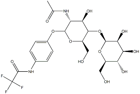 4-(trifluoroacetamido)phenyl-2-acetamido-2-deoxy-4-O-beta-mannopyranosyl-beta-glucopyranoside Structure
