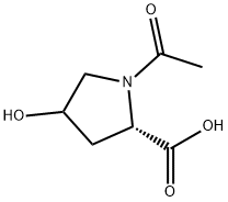 N-アセチル-4-ヒドロキシ-L-プロリン (cis-, trans-混合物) 化学構造式