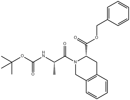 [S-(R*,R*)]-2-[2-[[(1,1-DiMethylethoxy)carbonyl]aMino]-1-oxopropyl]-1,2,3,4-tetrahydro-3-isoquinolinecarboxylic Acid PhenylMethyl Structure