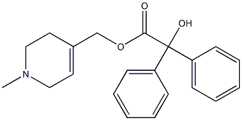1,2,3,6-Tetrahydro-1-methyl-4-pyridinemethanol α-hydroxy-α,α-diphenylacetate Structure