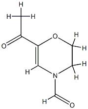 4H-1,4-Oxazine-4-carboxaldehyde, 6-acetyl-2,3-dihydro- (9CI) Structure