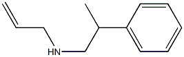(2-フェニルプロピル)(プロプ-2-エン-1-イル)アミン 化学構造式