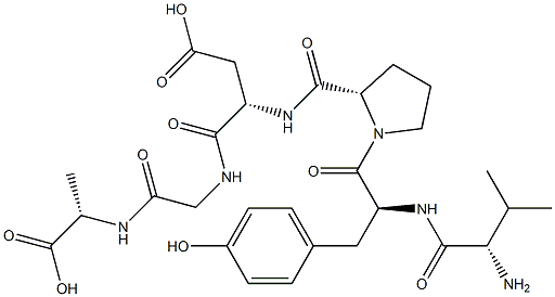 valyl-tyrosyl-prolyl-isoaspartyl-glycyl-alanine Struktur