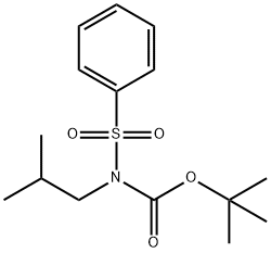 N-BOC-Α-(フェニルスルホニル)イソブチルアミン 化学構造式