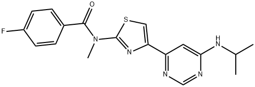 932737-65-0 4-氟-N-[4-[6-(异丙基氨基)嘧啶-4-基]-1,3-噻唑-2-基]-N-甲基苯甲酰胺
