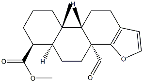 (4S,9β,10α)-8α-Formyl-4-methyl-18-nor-15-oxa-5β-androsta-13,16-diene-4-carboxylic acid Structure
