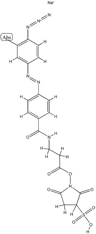 N-(4-(4-azido-3-iodophenylazo)benzoyl)-3-aminopropyl-N'-oxysulfosuccinimide ester Structure
