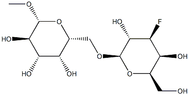 methyl O-(3-deoxy-3-fluorogalactopyranosyl)(1-6)galactopyranoside 结构式