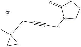 1-メチル-1-[4-(2-オキソピロリジン-1-イル)-2-ブチニル]アジリジニウム·クロリド 化学構造式