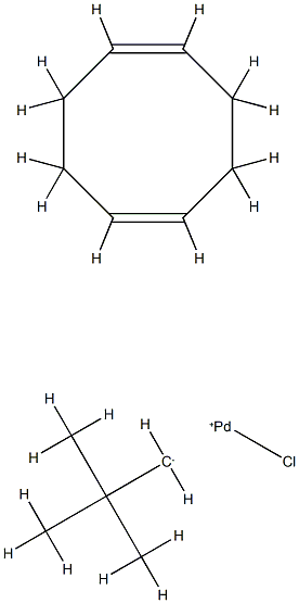 Chloro[(1,2,5,6-η)-1,5-cyclooctadiene](2,2-dimethylpropyl)-palladium 95% Structure