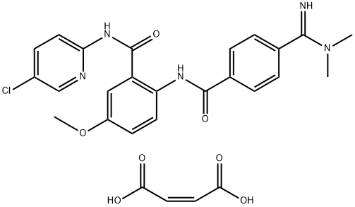 N-(5-Chloro-2-pyridinyl)-2-[[4-[(dimethylamino)iminomethyl]benzoyl]amino]-5-methoxybenzamide (2Z)-2-butenedioate (1:1) Structure