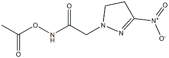 1-(O-acetyl-acetohydroxamic acid)-3-nitropyrazole 结构式