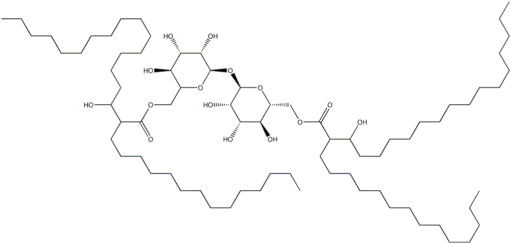 6,6'-di-O-corynomycoloyl-alpha-mannopyranosyl-alpha-mannopyranoside 结构式