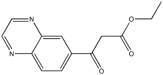 6-Quinoxalinepropanoic acid, β-oxo-, ethyl ester Structure