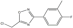 5-(chloromethyl)-3-(4-fluoro-3-methylphenyl)-1,2,4-oxadiazole Structure