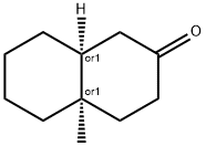 rel-(1α*)-6α*-メチルビシクロ[4.4.0]デカン-3-オン 化学構造式