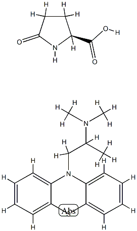 5-oxo-L-proline, compound with N,N,alpha-trimethyl-10H-phenothiazine-10-ethylamine (1:1)|