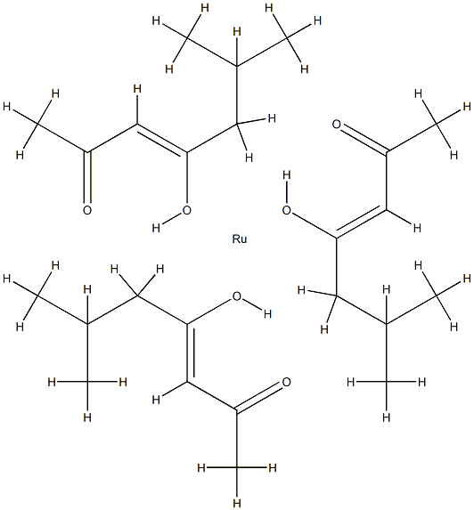 tris(6-methylheptane-2,4-dionato-O,O')ruthenium 结构式