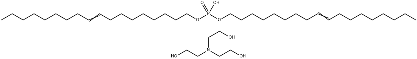 りん酸水素ジ(9-オクタデセニル)・2,2′,2′′-ニトリロトリスエタノール 化学構造式