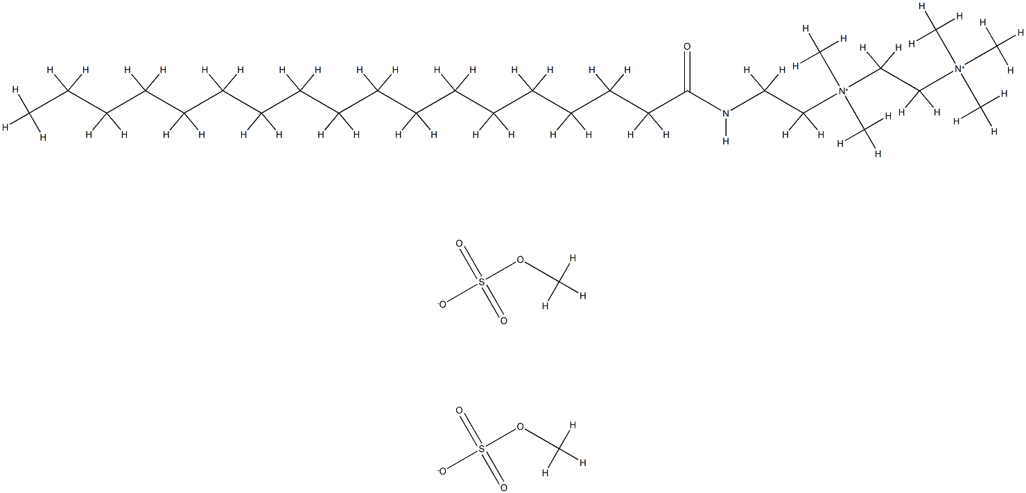dimethyl[2-(stearoylamino)ethyl][2-(trimethylammonio)ethyl]ammonium dimethyl bis(sulphate) Structure